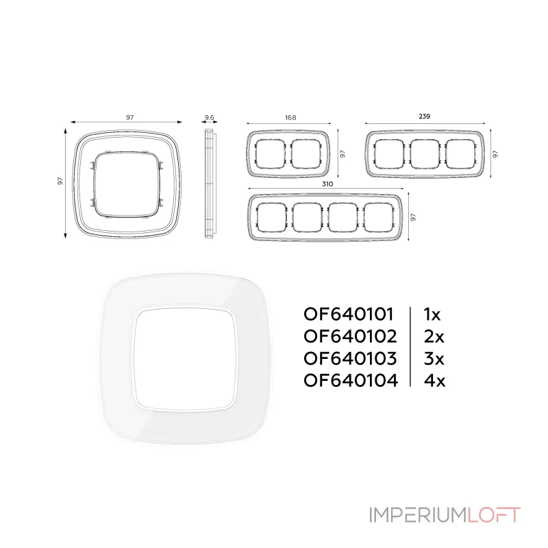 Рамка OMEGA Coint (Белый Стекло органическое) 4-ая OF640104 от ImperiumLoft Рамка OMEGA Coint (Белый Стекло органическое) 4-ая OF640104 от ImperiumLoft