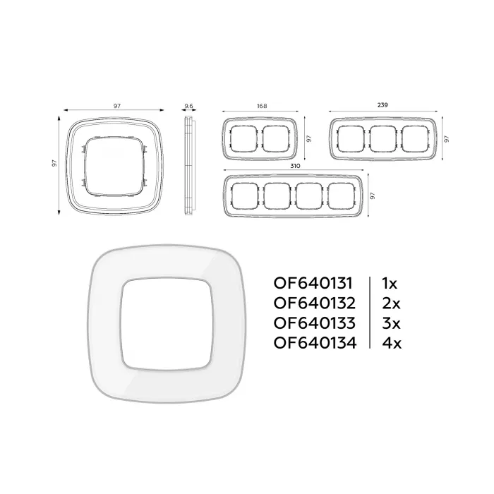 Рамка OMEGA Coint (Белый Стекло органическое/Серебро) 3-ая OF640133 от ImperiumLoft