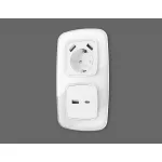 Лицевая панель для электрической розетки с/з со шторками 2USB A+A Ambrella Volt OMEGA OP1290
