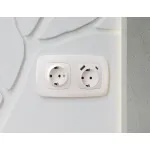 Лицевая панель для электрической розетки с заземлением со шторками 2USB A+C Ambrella Volt OMEGA OP2100