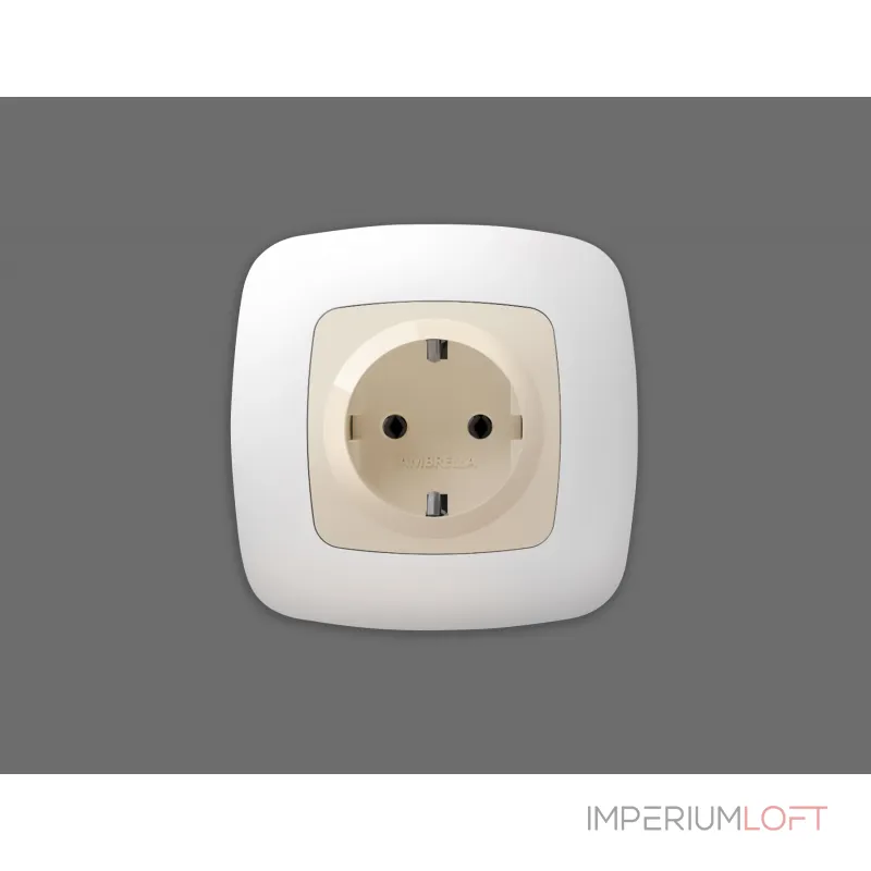 Лицевая панель для электрической розетки с заземлением Ambrella Volt OMEGA OP3060