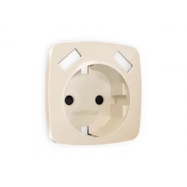 Лицевая панель для электрической розетки с заземлением со шторками 2USB A+A Ambrella Volt OMEGA OP3090