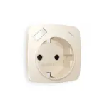 Лицевая панель для электрической розетки с заземлением со шторками 2USB A+C Ambrella Volt OMEGA OP3100