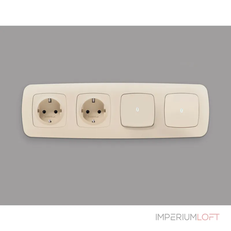 Лицевая панель для 1-клавишных выключателей с подсветкой Ambrella Volt OMEGA OP3220