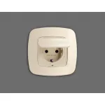 Лицевая панель для электрической розетки с/з со шторками и крышкой IP44 Ambrella Volt OMEGA OP3280