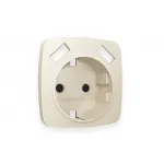 Лицевая панель для электрической розетки с/з со шторками 2USB A+A Ambrella Volt OMEGA OP3290