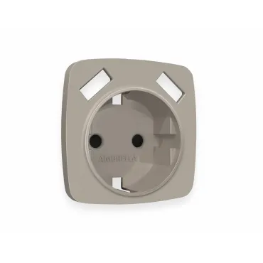 Лицевая панель для электрической розетки с/з со шторками 2USB A+A Ambrella Volt OMEGA OP3690