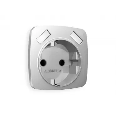 Лицевая панель для электрической розетки с заземлением со шторками 2USB A+A Ambrella Volt OMEGA OP4090