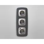 Лицевая панель для электрической розетки с заземлением со шторками 2USB A+C Ambrella Volt OMEGA OP4100