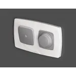 Лицевая панель OMEGA (Сталь матовый) для 1-клавишных выключателей с подсветкой QUANT OP5020 от ImperiumLoft