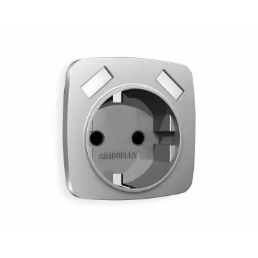 Лицевая панель для электрической розетки с заземлением со шторками 2USB A+A Volt QUANT OP5090