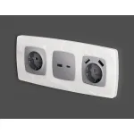 Лицевая панель для розетки 2USB тип A+C Ambrella Volt OMEGA OP5110