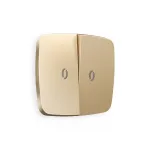 Лицевая панель для 2-клавишных выключателей с подсветкой Ambrella Volt OMEGA OP6040