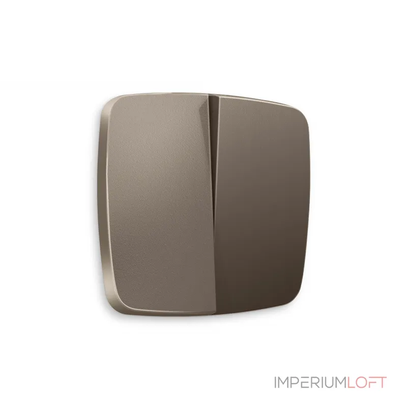 Лицевая панель OMEGA (Темная бронза матовый) для 2-клавишных выключателей QUANT OP6330 от ImperiumLoft