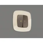 Лицевая панель для 2-клавишных выключателей с подсветкой Ambrella Volt OMEGA OP6340