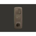 Лицевая панель для электрической розетки с заземлением со шторками 2USB A+C Ambrella Volt OMEGA OP6400