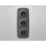 Лицевая панель для электрической розетки с заземлением со шторками 2USB A+A Ambrella Volt OMEGA OP6590