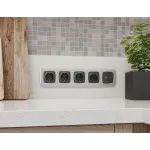 Лицевая панель для электрической розетки с заземлением со шторками 2USB A+C Ambrella Volt OMEGA OP9100