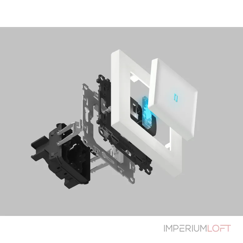 Механизм 2-клавишного выключателя 10A-250V Ambrella Volt VM VM115 Механизм 2-клавишного выключателя 10A-250V Ambrella Volt VM VM115