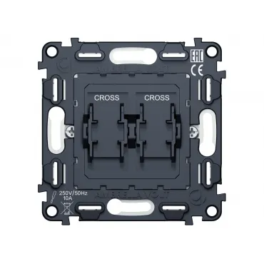 Механизм 2-клавишного перекрестного выключателя 10A-250V Volt QUANT VM125