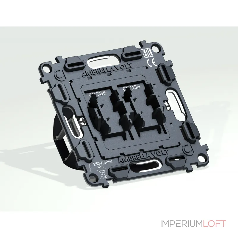 Механизм 2-клавишного перекрестного выключателя 10A-250V Volt QUANT VM125 от ImperiumLoft Механизм 2-клавишного перекрестного выключателя 10A-250V Volt QUANT VM125 от ImperiumLoft
