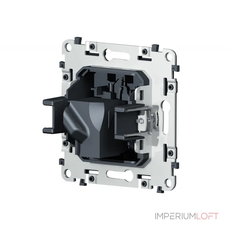 Механизм компьютерной розетки RJ-45 (8P8C) CAT6A экранированной с автоматической защитной шторкой Volt QUANT VM185 от ImperiumLoft