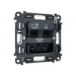 Механизм компьютерной двойной розетки RJ-45 (8P8C) CAT6 с автоматической защитной шторкой Volt QUANT VM189 от ImperiumLoft