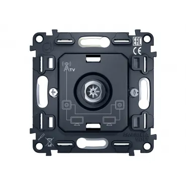 Механизм TV розетки проходной 5-1000 MHz 4dB Volt QUANT VM211