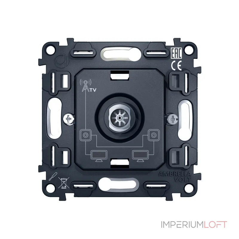 Механизм TV розетки проходной 5-1000 MHz 4dB QUANT VM211 от ImperiumLoft Механизм TV розетки проходной 5-1000 MHz 4dB QUANT VM211 от ImperiumLoft