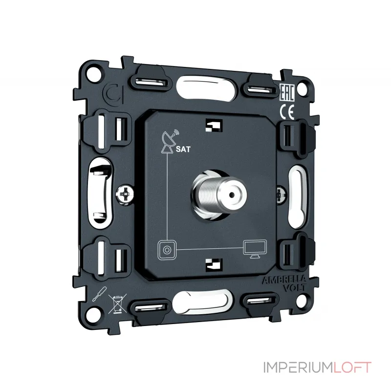 Механизм TV розетки SAT 5-2400MHz 3.5dB Volt QUANT VM215 от ImperiumLoft Механизм TV розетки SAT 5-2400MHz 3.5dB Volt QUANT VM215 от ImperiumLoft