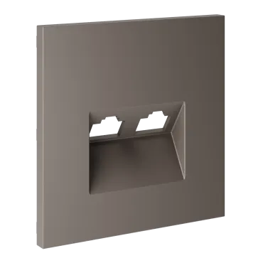 Накладка для розетки компьютерной двойной RJ45+RJ45 кат.6 S70 (капучино) Voltum VLS001414
