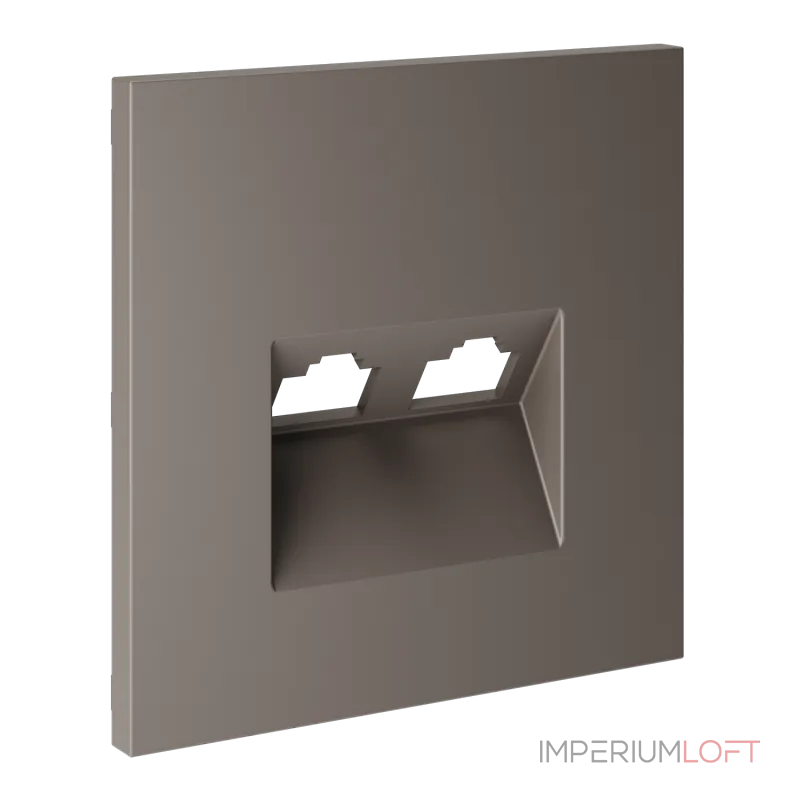 Накладка для розетки компьютерной двойной RJ45+RJ45 кат.6 S70 (капучино) Voltum VLS001414