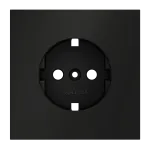 Накладка для розетки с заземлением S70 (черный матовый) Voltum VLS000608