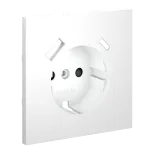 Накладка для розетки с заземлением и защитными шторками с USB A+C S70 (белый матовый) Voltum VLS001002