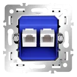 Механизм розетки компьютерной двойной RJ45+RJ45 кат.6 S70 Voltum VLS0602M