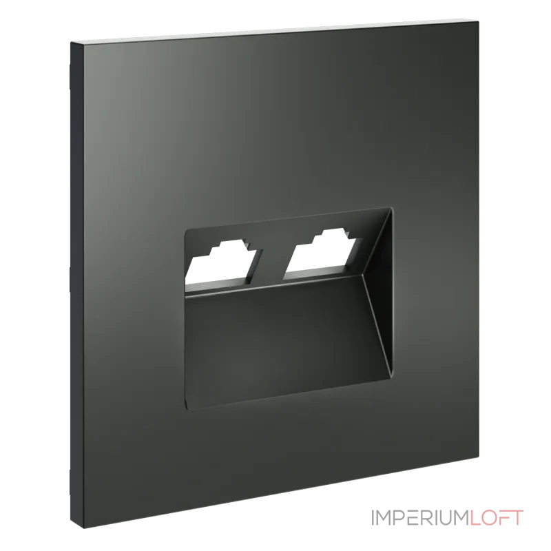Накладка для розетки компьютерной двойной RJ45+RJ45 кат.6 S70 (титан) Voltum VLS001406 Накладка для розетки компьютерной двойной RJ45+RJ45 кат.6 S70 (титан) Voltum VLS001406