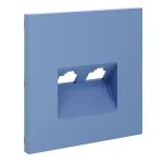 Накладка для розетки компьютерной двойной RJ45+RJ45 кат.6 S70 (деним) Voltum VLS001415