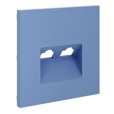 Накладка для розетки компьютерной двойной RJ45+RJ45 кат.6 S70 (деним) Voltum VLS001415