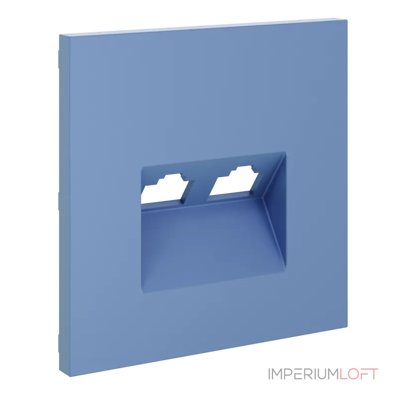 Накладка для розетки компьютерной двойной RJ45+RJ45 кат.6 S70 (деним) Voltum VLS001415
