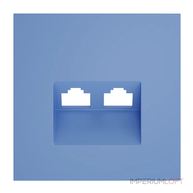 Накладка для розетки компьютерной двойной RJ45+RJ45 кат.6 S70 (деним) Voltum VLS001415