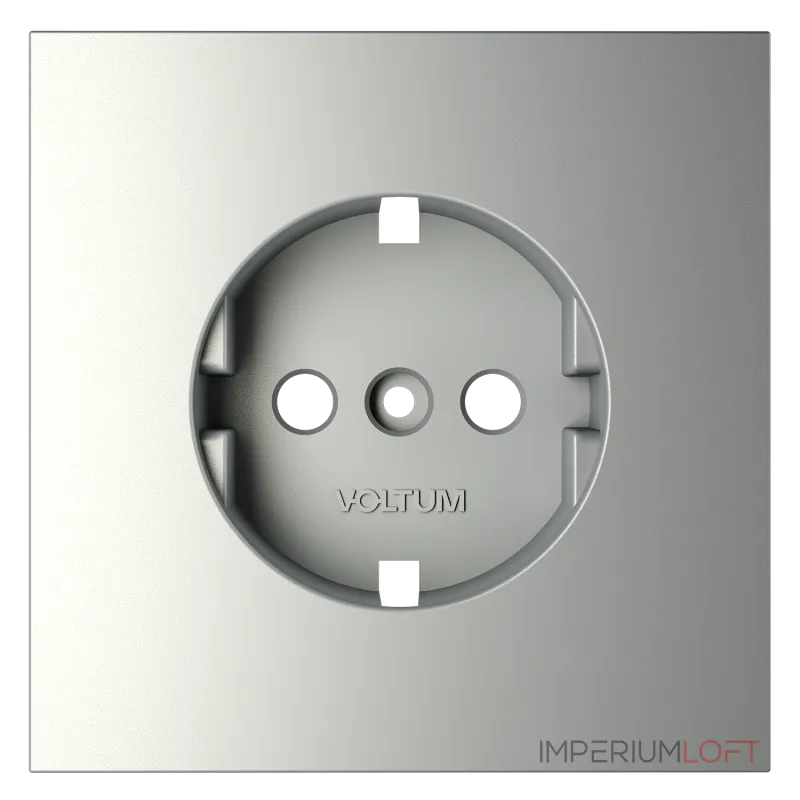 Накладка для розетки с заземлением S70 (сталь) Voltum VLS000605