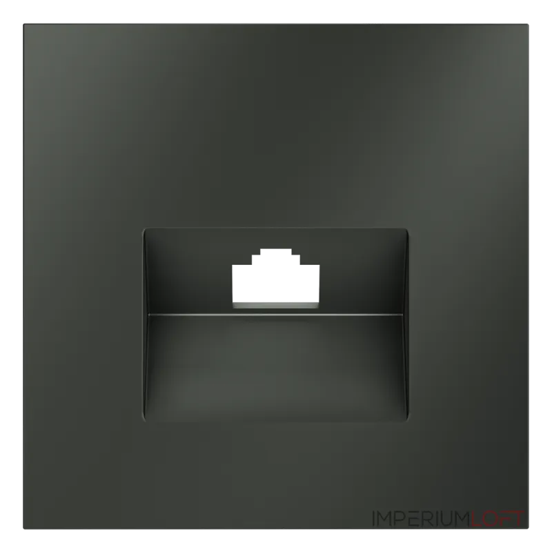 Накладка для розетки компьютерной RJ45 кат.6 S70 (титан) Voltum VLS001306