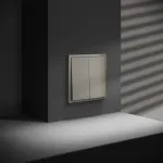 Перекрестный переключатель встраиваемый S70 двухклавишный 10А (шелк) Voltum VLS020504