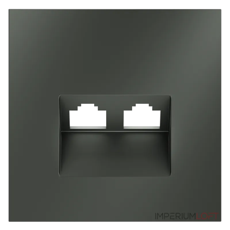 Накладка для розетки компьютерной двойной RJ45+RJ45 кат.6 S70 (титан) Voltum VLS001406 Накладка для розетки компьютерной двойной RJ45+RJ45 кат.6 S70 (титан) Voltum VLS001406