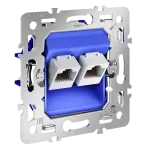 Механизм розетки компьютерной двойной RJ45+RJ45 кат.6 S70 Voltum VLS0602M