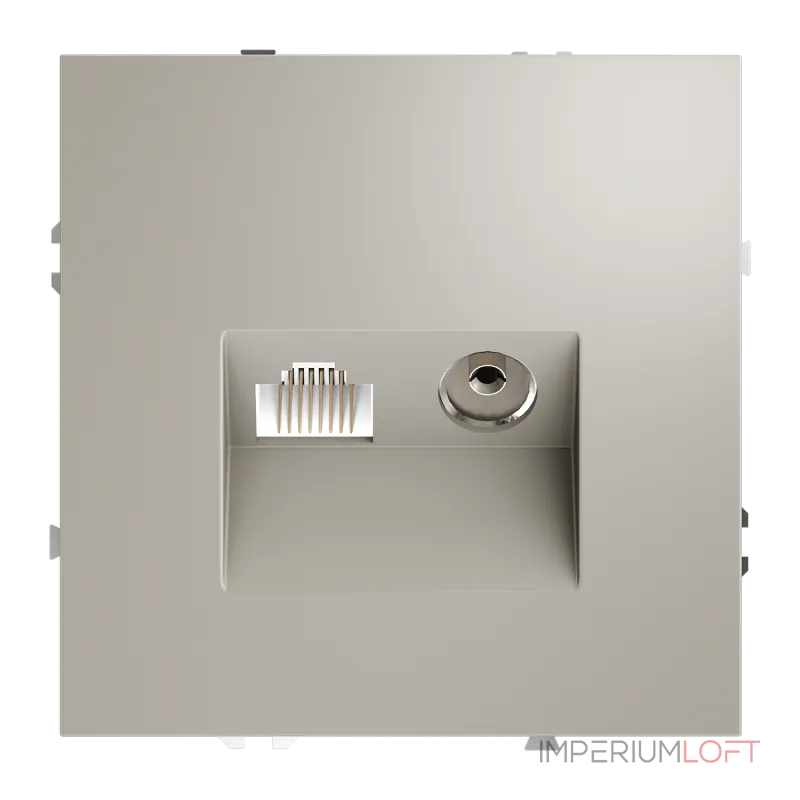 Розетка телевизионная встраиваемая S70 TV+RJ45 кат. 6 (кашемир) Voltum VLS060703