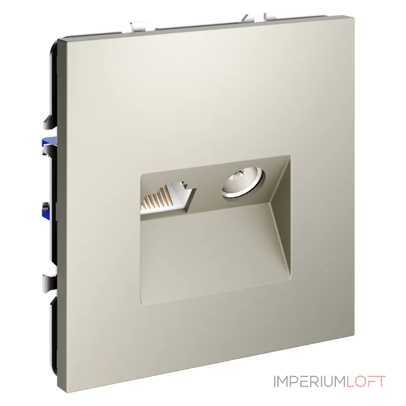 Розетка телевизионная встраиваемая S70 TV+RJ45 кат. 6 (кашемир) Voltum VLS060703