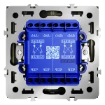 Перекрестный переключатель встраиваемый S70 двухклавишный 10А (шелк) Voltum VLS020504