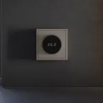 Терморегулятор электронный S70 с индикацией и датчиком для теплого пола (капучино) Voltum VLS070114