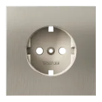 Накладка для розетки с заземлением S70 (никель) Voltum VLSM000611